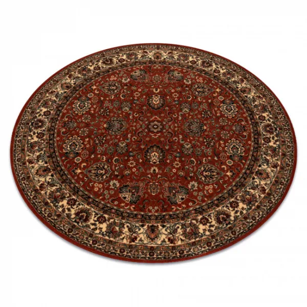 Koberec KASHQAI 4362 200 ornament, bordový / béžový kruh
