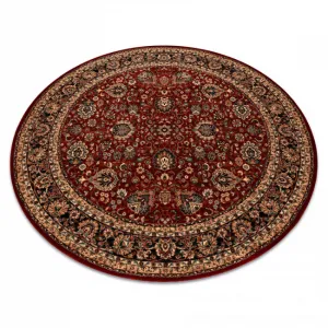 Koberec KASHQAI 4362 300 ornament, bordový / čierny kruh