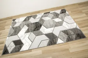 Koberec Amelia B101B geometrický, sivý
