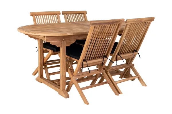 Norddan Dizajnový záhradný stôl Risha 180-240 cm teak
