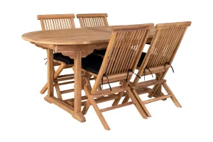 Norddan Dizajnový záhradný stôl Risha 180-240 cm teak