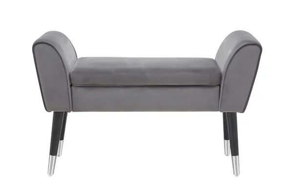 LuxD Dizajnová lavica Dafina 90 cm sivý zamat