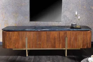 LuxD Dizajnový TV stolík Daichi 160 cm mango / mramor