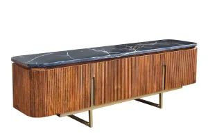 LuxD Dizajnový TV stolík Daichi 160 cm mango / mramor
