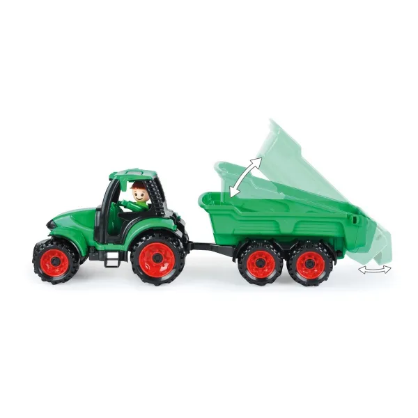 LENA - Auto Truckies traktor s vlečkou v krabici