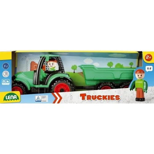 LENA - Auto Truckies traktor s vlečkou v krabici