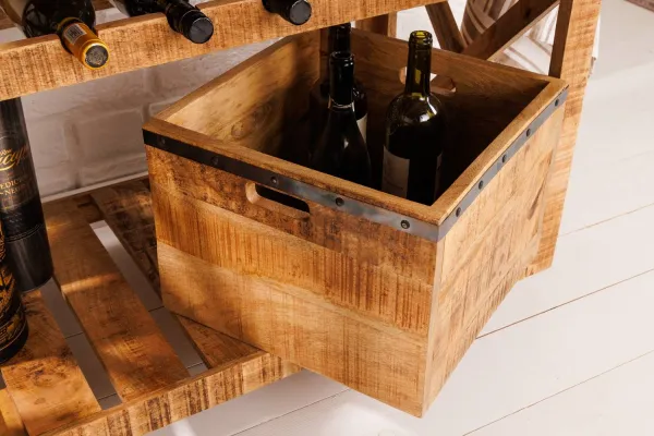 LuxD Dizajnová barová skrinka Winebar 92 cm mango