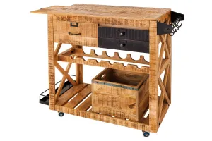 LuxD Dizajnová barová skrinka Winebar 92 cm mango