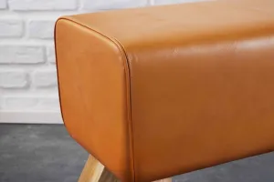 LuxD Dizajnová lavica Horse 100 cm koňaková
