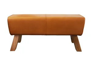 LuxD Dizajnová lavica Horse 100 cm koňaková