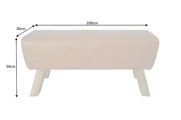 LuxD Dizajnová lavica Horse 100 cm koňaková