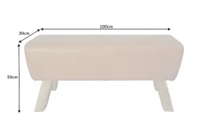 LuxD Dizajnová lavica Horse 100 cm koňaková