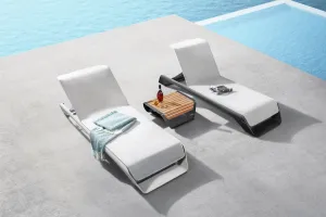 Higold Záhradná zostava HIGOLD - Onda Sunlounger Grey/White