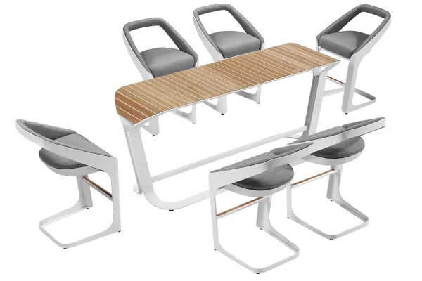 Higold Záhradná barová zostava HIGOLD - Onda Bar Sunbrella Grey/White Quick dry foam