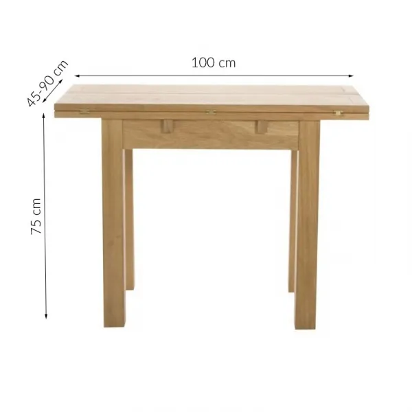 Actona Jídelní rozkládací stůl Kenley 45/90 cm dub přírodní