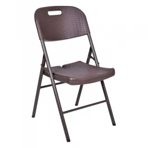 Rozkladacia stolička RATTAN hnedá