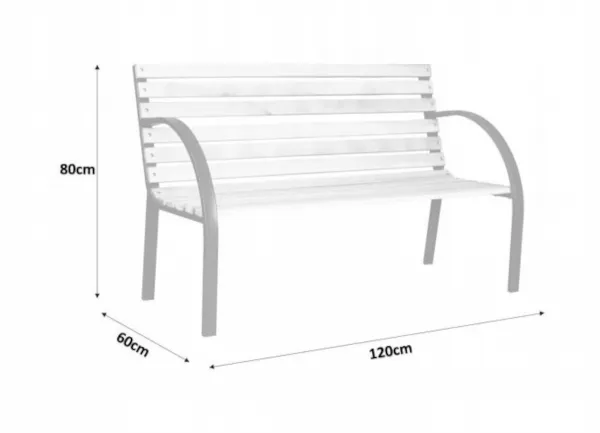 Garden Line Zahradní lavička SVIHEJ 120 cm dřevěná