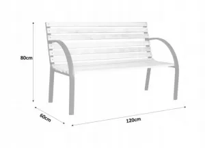 Garden Line Zahradní lavička SVIHEJ 120 cm dřevěná