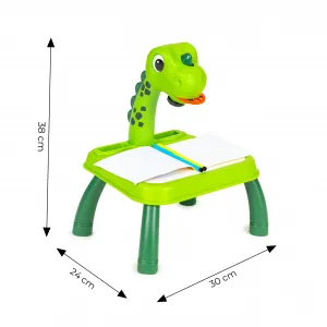 Projektor na kreslenie dinosaurov, 12 fixiek, 24 vzorov
