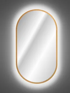 ArtCom LED zrkadlo APOLLO | zlatá 50 x 90 cm