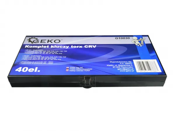 Geko Sada kľúčov HEX, TORX, SPLINE L, 40 kusov