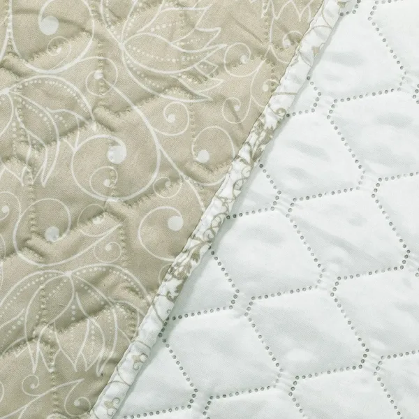 Obojstranný prehoz na posteľ DecoKing Alhambra béžový/biely, velikost 170x210