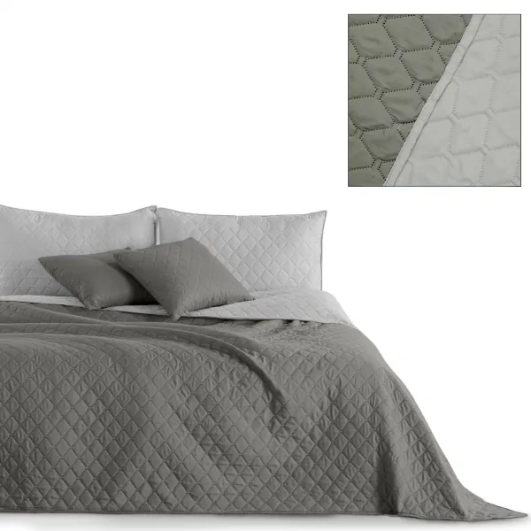 Obojstranný prehoz na posteľ DecoKing Chiny sivo-strieborný, veľkosť 170x270