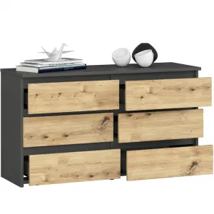 Ak furniture Komoda CL6 100 cm grafitově šedá/dub artisan