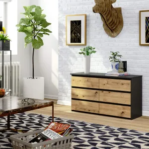 Ak furniture Komoda CL6 100 cm grafitově šedá/dub artisan