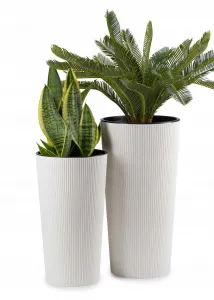 HowHomely Kvetináč URBANIKA ECO 46 cm biely