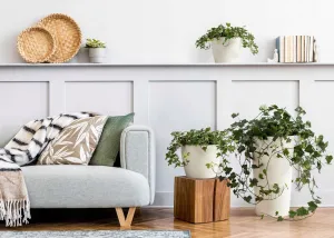 HowHomely Kvetináč URBANIKA ECO 46 cm biely