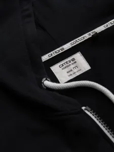 Pánska mikina s kapucňou na zips- čierna