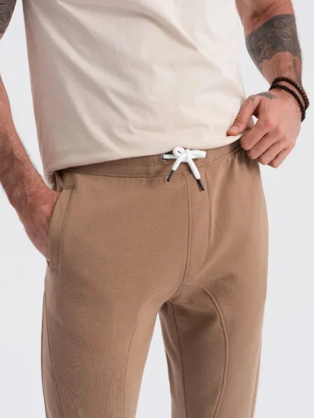 Pánske trendy tepláky hnedé