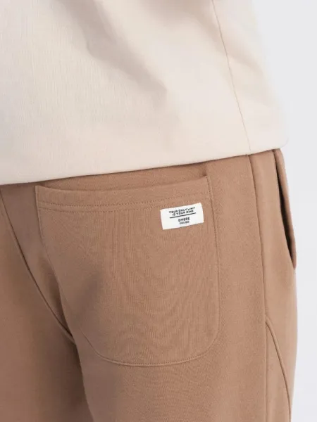 Pánske trendy tepláky hnedé