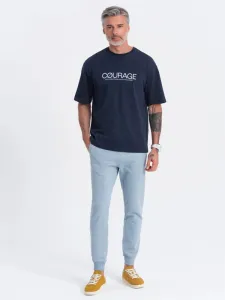 Pánske trendy tepláky svetlo modré