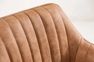 LuxD Dizajnová barová stolička Esmeralda vintage hnedá