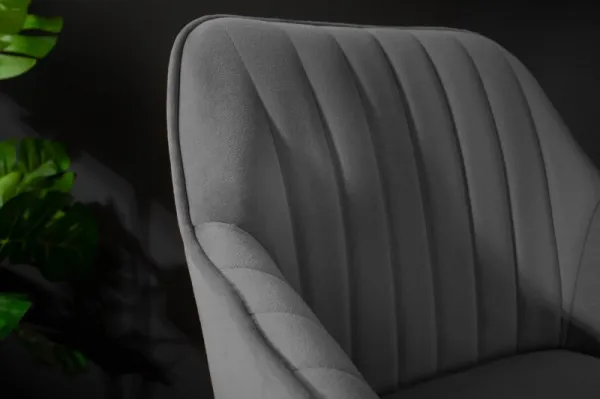 LuxD Dizajnová barová stolička Esmeralda sivý zamat