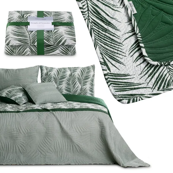 AmeliaHome Obojstranný prehoz Tropical 170x210 cm zelený, veľkosť 170x210