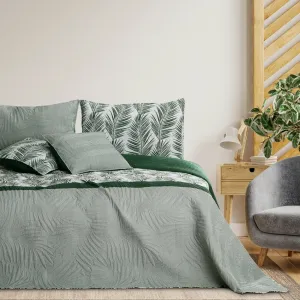 AmeliaHome Oboustranný prošívaný přehoz Bonaire 220x240 cm tropický, velikost 220x240