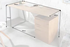 Písací stôl so šuplíkmi PONTOS Dekorhome