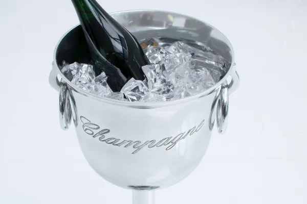 LuxD Dizajnový chladič šampanského Champagne 75 cm / strieborná