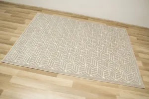 Koberec Teno F0282 svetlobéžový, geometrický / kocky