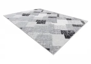 Koberec SAMPLE REMI geometrický, sivý / čierny