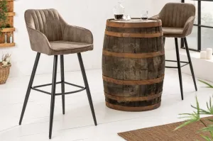 LuxD Dizajnová barová stolička Esmeralda vintage taupe