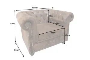 Chesterfield kreslo MIDAS Dekorhome