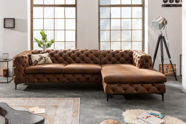Chesterfield rohová sedacia súprava ZETHOS Dekorhome