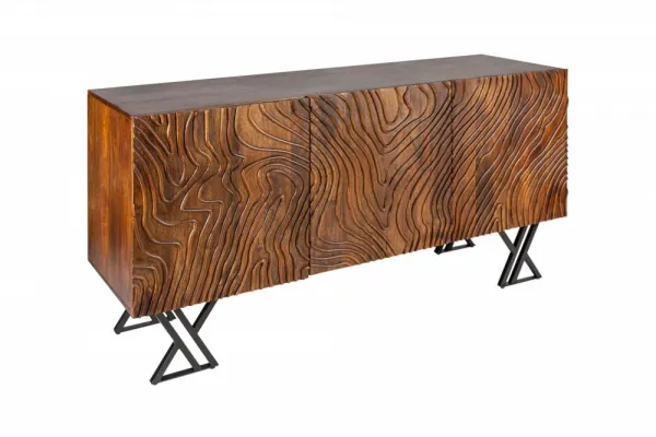 LuxD Dizajnová komoda Zion 160 cm hnedá - mango