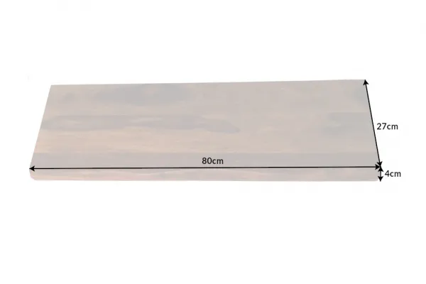 Nástenná polica ATHAMÁS sheesham Dekorhome 80 cm