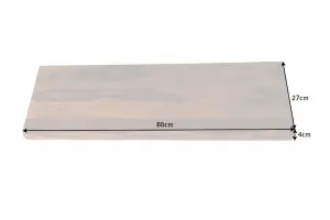 Nástenná polica ATHAMÁS sheesham Dekorhome 80 cm