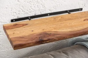 Nástenná polica ATHAMÁS sheesham Dekorhome 80 cm